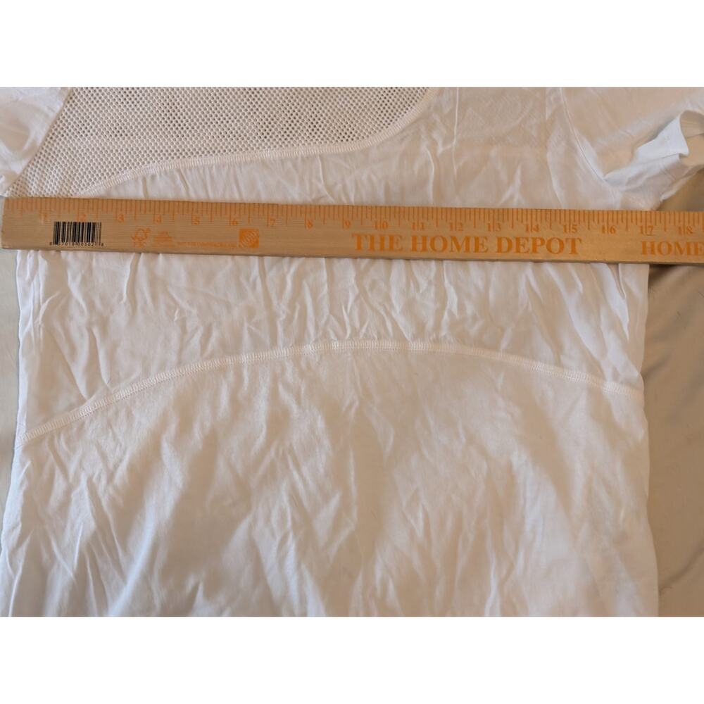 Sandro Paris White Mixed Media Mesh Inset Tee - Size 1 (Small) - Picture 5 of 10